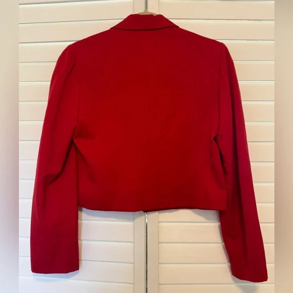 Oscar de la Renta Vintage Red Blazer - Picture 8 of 9